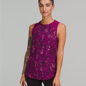NWOT- Lululemon Sculpt Tank sz 4 Cheetah Cameo Magenta Print